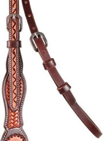 شنايدرز دبل إس Basketweave Futurity Browband Headstall | تصميم Basketweave ملفت للنظر | قابل للتعديل مثالي للاستخدام اليومي | جودة اللجام | حجم الحصان الكامل in Kuwait