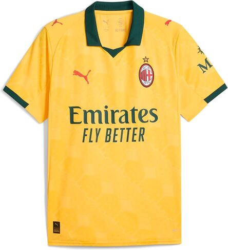 PUMA Mens Ac Milan 3Rd Collared Short Sleeve Jersey Replica Casual in Kuwait