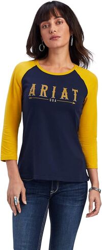 Ariat Women's Real Arrow Classic Fit Shirt, Navy Eclipse, Small in Kuwait