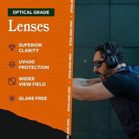 Below Zero Ballistic-Tactical Protection Shooting Glasses For Men And Women, Eye Protection for Shooting Range/Hunting, Pro Military Ballistic Sunglasses, Mens Clear Safety Eyewear, ANSI Z87.1+ Com in Kuwait