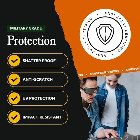 Below Zero Ballistic-Tactical Protection Shooting Glasses For Men And Women, Eye Protection for Shooting Range/Hunting, Pro Military Ballistic Sunglasses, Mens Clear Safety Eyewear, ANSI Z87.1+ Com in Kuwait