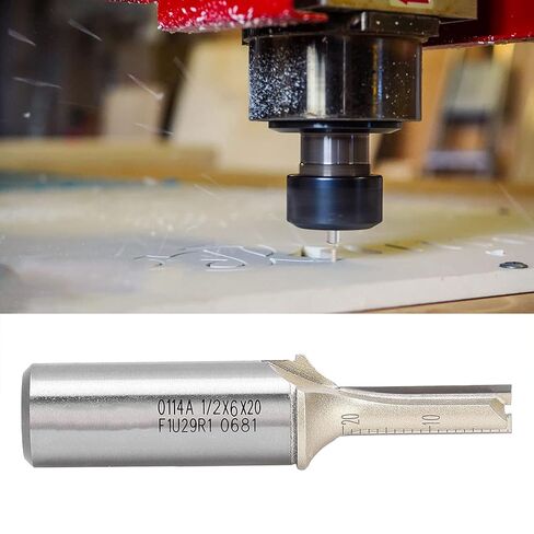 3 Flute Carbide End Mill Milling Cutter Straight Shank CNC Router Bit for Woodworking AK47 1/2x6 Professional Precision Cutting Tool for Solid Wood Density Board in Kuwait