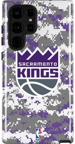 حافظة هاتف Skinit Pro متوافقة مع هاتف Galaxy S22 Ultra - تصميم شعار كبير مرخص رسميًا من NBA Sacramento Kings in Kuwait