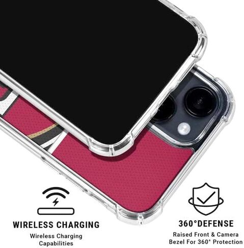 Skinit Clear Phone Case Compatible with iPhone 15 Plus - Officially Licensed NFL San Francisco 49ers Zone Block Design in Kuwait