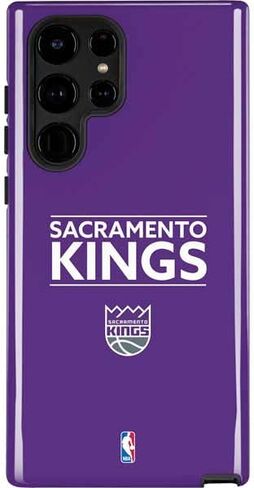 حافظة هاتف Skinit Pro متوافقة مع هاتف Galaxy S22 Ultra - تصميم شعار كبير مرخص رسميًا من NBA Sacramento Kings in Kuwait