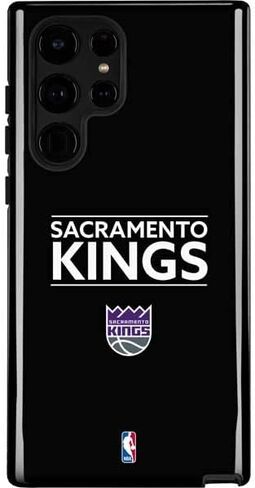 حافظة هاتف Skinit Pro متوافقة مع هاتف Galaxy S22 Ultra - تصميم شعار كبير مرخص رسميًا من NBA Sacramento Kings in Kuwait