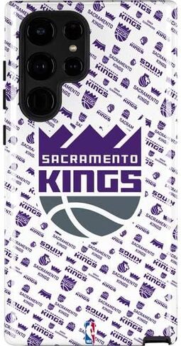 حافظة هاتف Skinit Pro متوافقة مع هاتف Galaxy S22 Ultra - تصميم شعار كبير مرخص رسميًا من NBA Sacramento Kings in Kuwait