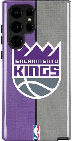 حافظة هاتف Skinit Pro متوافقة مع هاتف Galaxy S22 Ultra - تصميم شعار كبير مرخص رسميًا من NBA Sacramento Kings in Kuwait