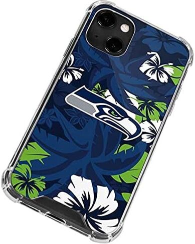 حافظة هاتف Skinit الشفافة متوافقة مع iPhone 13 - تصميم طباعة استوائية مرخص رسميًا من NFL Seattle Seahawks in Kuwait