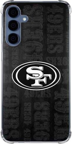 حافظة هاتف Skinit الشفافة متوافقة مع هاتف Galaxy S24 - تصميم أبيض وأسود مرخص رسميًا من NFL San Franciso 49ers in Kuwait