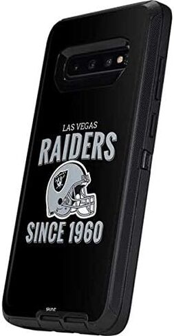 ملصق Skinit متوافق مع OtterBox Defender Galaxy S10 - تصميم خوذة NFL Las Vegas Raiders مرخص رسميًا in Kuwait