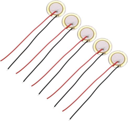 uxcell 5Pcs Piezoelectric Discs 12mm Acoustic Pickup Transducer Microphones Trigger Buzzer Drum Guitar with Aluminum Shell in Kuwait