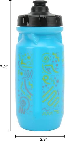 BORDSTRACT Sports Water Bottle, 550ml/18oz Squeeze Water Bottle with Athletic Design, Leak Proof BPA Free Water Bottle for Cycling, Gym, Hiking, Traveling (Blue) in Kuwait