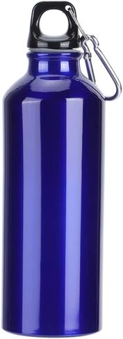 Lightweight, Portable Aluminum Sports Water Bottle, Easy to Clean, 500ml, Blue, for Gym Fitness Cycling Hiking Climbing Traveling in Kuwait