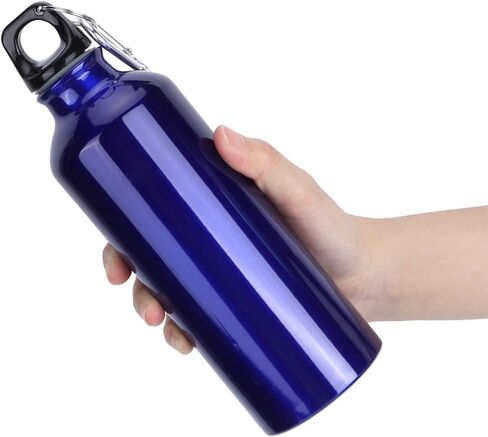 Lightweight, Portable Aluminum Sports Water Bottle, Easy to Clean, 500ml, Blue, for Gym Fitness Cycling Hiking Climbing Traveling in Kuwait