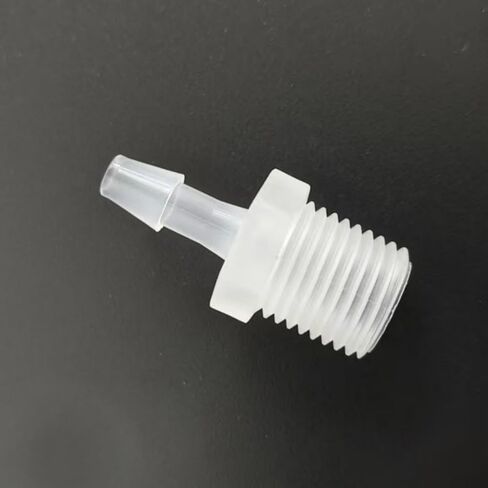 25-Pack 1/4G Male Thread Connector - PP Reusable Plastic Barbed Pipe Fittings for Laboratory & Food Machinery(5/32inch) in Kuwait