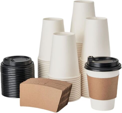 RACETOP 8 oz 500 Pack Disposable Paper Coffee Cups, Disposable Paper Cups, Hot Coffee Cups for Office, Party, Home in Saudi Arabia