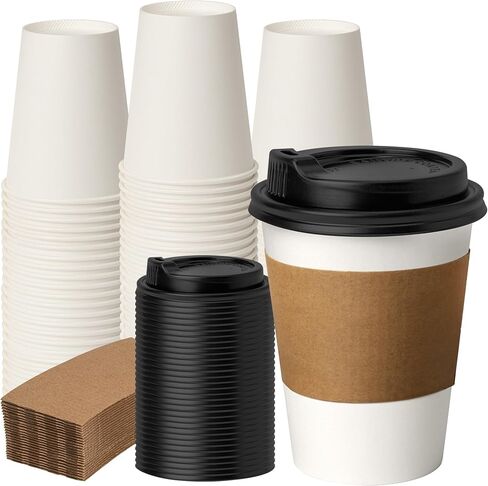 RACETOP 8 oz 500 Pack Disposable Paper Coffee Cups, Disposable Paper Cups, Hot Coffee Cups for Office, Party, Home in Saudi Arabia