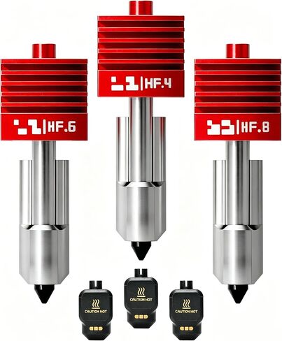 2 قطعة 0.4 مم تدفق عالي P2S Hotend مع فوهة فولاذية صلبة مضادة للالتصاق MPVD لتقليل الانسداد، فوهة X2D HF توفر 30% من وقت الطباعة، بديل لمختبر Bambu A2L/H2D/H2S/H2C/A1/A1 Mini/P2S/X2D in Kuwait