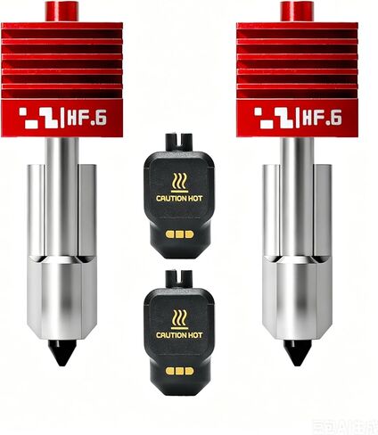 2 قطعة 0.4 مم تدفق عالي P2S Hotend مع فوهة فولاذية صلبة مضادة للالتصاق MPVD لتقليل الانسداد، فوهة X2D HF توفر 30% من وقت الطباعة، بديل لمختبر Bambu A2L/H2D/H2S/H2C/A1/A1 Mini/P2S/X2D in Kuwait