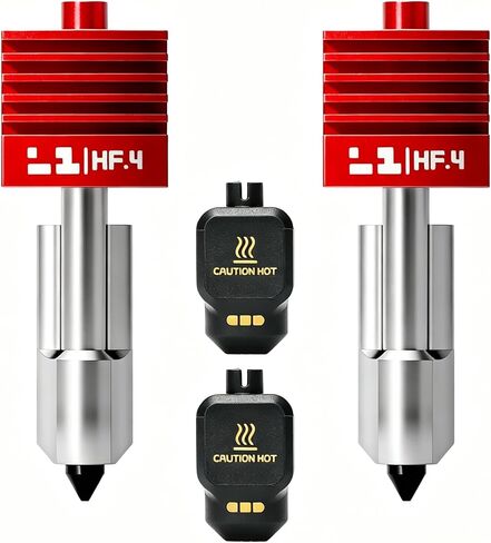 2 قطعة 0.4 مم تدفق عالي P2S Hotend مع فوهة فولاذية صلبة مضادة للالتصاق MPVD لتقليل الانسداد، فوهة X2D HF توفر 30% من وقت الطباعة، بديل لمختبر Bambu A2L/H2D/H2S/H2C/A1/A1 Mini/P2S/X2D in Kuwait