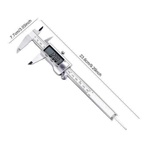 150mm/6Inch Caliper Tool Stainless Steel Depth Ruler with Large LCD Screen in Saudi Arabia