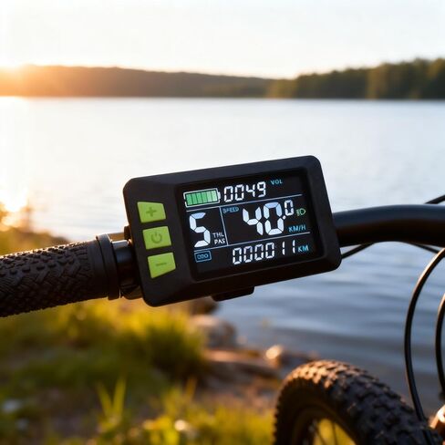 E-Bike LCD Computer, 24-60V Universal Speedometer Odometer Display for Electric Bike Scooter Handlebars in Kuwait