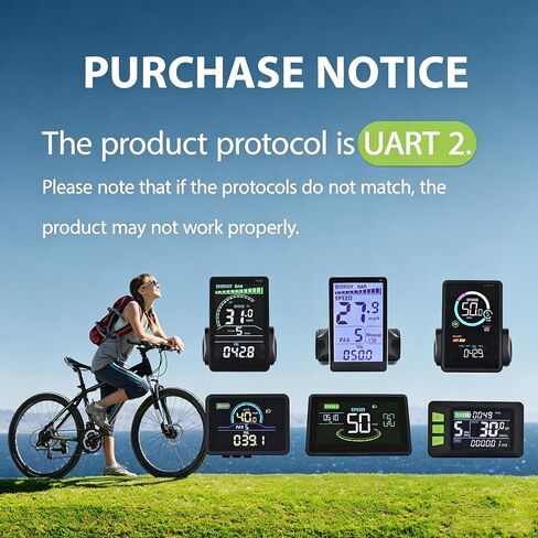 E-Bike LCD Computer, 24-60V Universal Speedometer Odometer Display for Electric Bike Scooter Handlebars in Kuwait