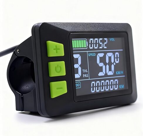E-Bike LCD Computer, 24-60V Universal Speedometer Odometer Display for Electric Bike Scooter Handlebars in Kuwait