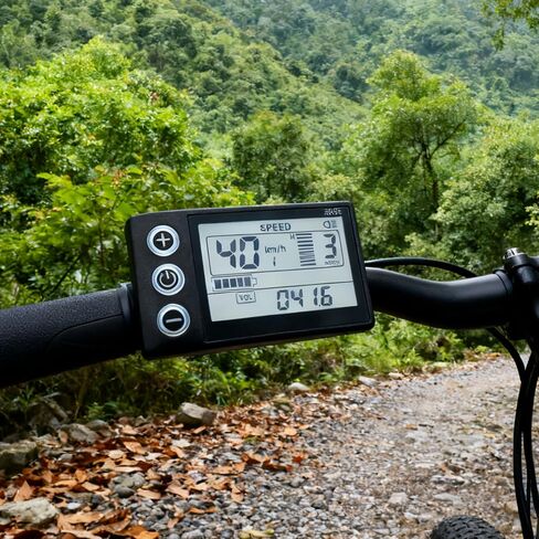 S866 Electric Bike Display, 24V-60V Universal LCD Speedometer for E-Scooter & E-Bike, Waterproof Control Panel with Backlight & Odometer, Handlebar Mount (22.2mm) in Kuwait