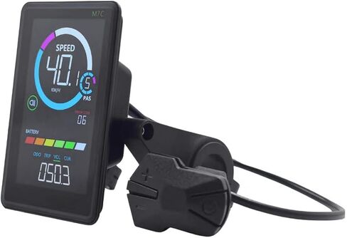 M7C-2 دراجة كهربائية شاشة LCD عداد 24 فولت 36 فولت 48 فولت 60 فولت E سكوتر لوحة LCD مع USB UART لاستبدال الدراجة الكهربائية الجبلية 5PIN، أسود in Kuwait