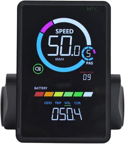 M7C-2 دراجة كهربائية شاشة LCD عداد 24 فولت 36 فولت 48 فولت 60 فولت E سكوتر لوحة LCD مع USB UART لاستبدال الدراجة الكهربائية الجبلية 5PIN، أسود in Kuwait
