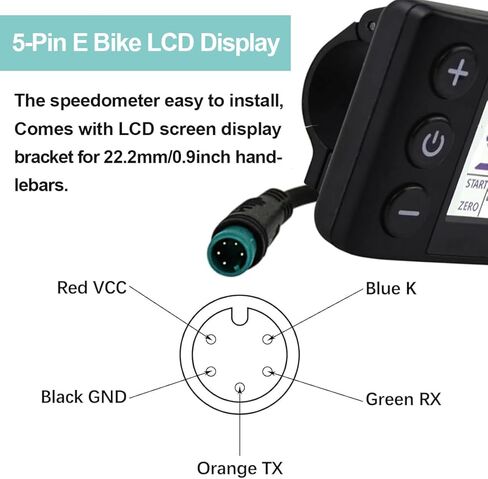 شاشة LCD للدراجة الكهربائية، عداد عرض LCD للدراجة الكهربائية S866، لوحة تحكم بشاشة LCD مع عداد المسافات للدراجة لملحقات مقود الدراجات الإلكترونية 24 فولت 36 فولت 48 فولت in Kuwait