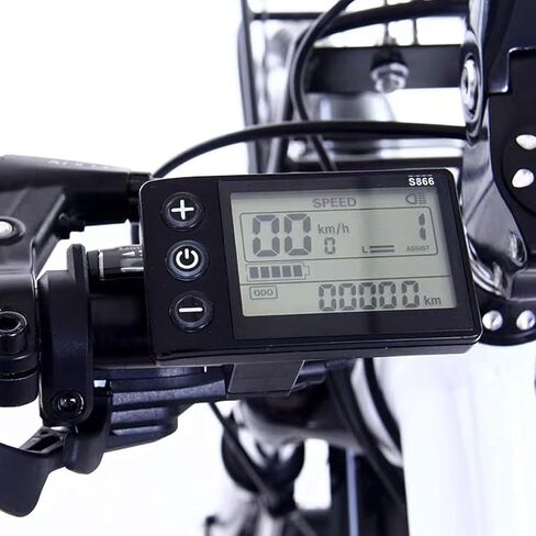 شاشة LCD للدراجة الكهربائية، عداد عرض LCD للدراجة الكهربائية S866، لوحة تحكم بشاشة LCD مع عداد المسافات للدراجة لملحقات مقود الدراجات الإلكترونية 24 فولت 36 فولت 48 فولت in Kuwait