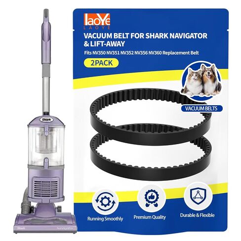 أحزمة فراغ بديلة لـ Shark Navigator وLift-Away NV350 NV360 NV352 NV353 NV355 NV351 NV356 NV357 UV400 UV410 UV420 UV440 ZU60 ZU561 ZU562 - متوافقة مع السلسلة المستقيمة (عبوتان) in Kuwait