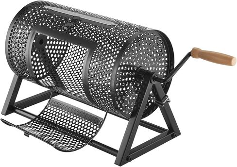 VEVOR Raffle Ticket Spinner, 11.6" x 6.6" Holds 2500 Tickets or 100 Ping Pong Balls, Raffle Drum Lottery Spinning Cage with Reinforced Handle, Stable Triangular Stand, for Events and Gatherings, Black in Kuwait