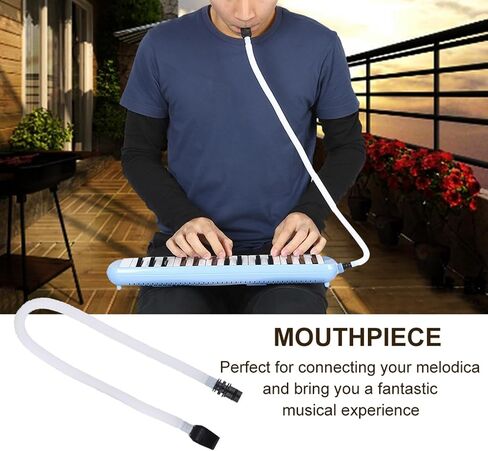 2 piece melodica mouthpiece set, long flexible plastic replacement parts, flexible mouthpiece replacement parts, musical instrument accessories. in Saudi Arabia
