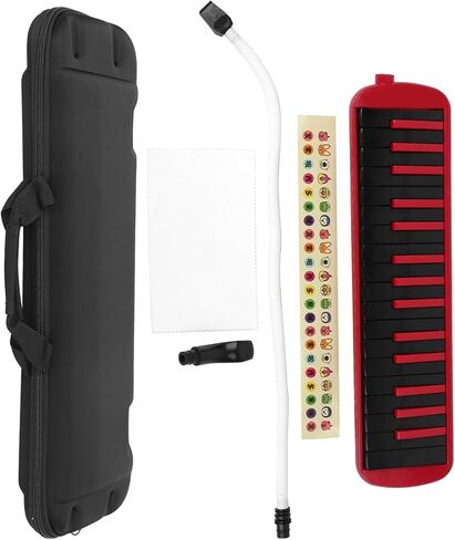 CHICIRIS 32 Key Melodica, Portable Wind Instrument with Keyboard, Built in Brass Reed for Beginners, Includes Bag and Stickers (Red) in Saudi Arabia
