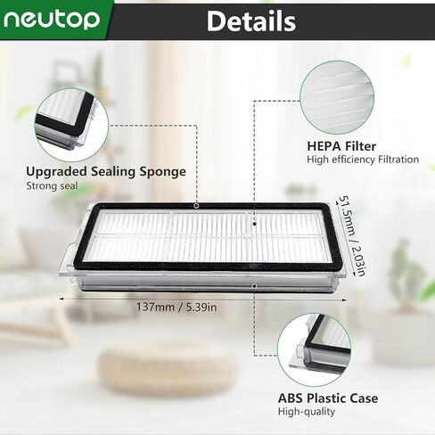 Replacement Filters Compatible with Roborock Qrevo S, Qrevo Plus, Qrevo Pro, Qrevo S5V, QV 35A, QV 35S, Qrevo Edge, Qrevo Edge S5A, Qrevo Curv, Qrevo Curv S5X, Robot Vacuums, 8-pack in Kuwait