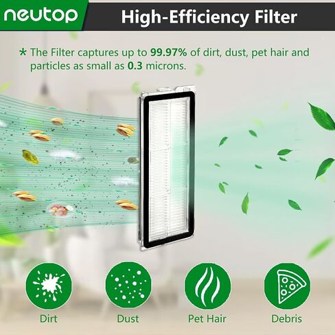Replacement Filters Compatible with Roborock Qrevo S, Qrevo Plus, Qrevo Pro, Qrevo S5V, QV 35A, QV 35S, Qrevo Edge, Qrevo Edge S5A, Qrevo Curv, Qrevo Curv S5X, Robot Vacuums, 8-pack in Kuwait