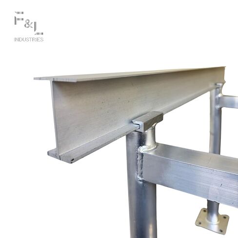 F&L ألومنيوم I-Beam - سبيكة 6061، حاجز دعم هيكلي لأرجل حامل مكيف الهواء بطول 36 بوصة، مصمم للموافقات على كود البناء. (تمت الموافقة على قانون البناء في ميامي ديد وفلوريدا) (عبوة من 36 بوصة - قطعتين) in Kuwait