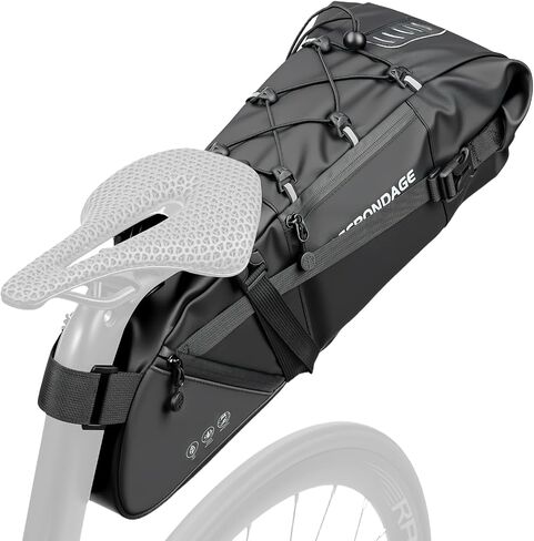 Waterproof Bike Saddle Bag Large Capacity 15L Bikepacking Bicycle Seat Bag for Road Mountain in Kuwait