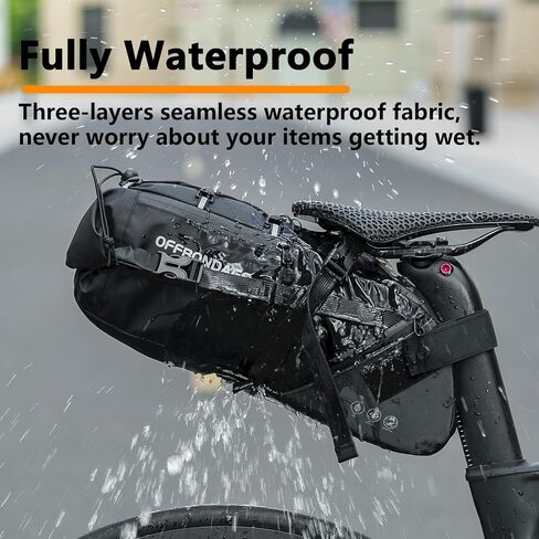 Waterproof Bike Saddle Bag Large Capacity 15L Bikepacking Bicycle Seat Bag for Road Mountain in Kuwait