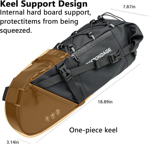 Waterproof Bike Saddle Bag Large Capacity 15L Bikepacking Bicycle Seat Bag for Road Mountain in Kuwait