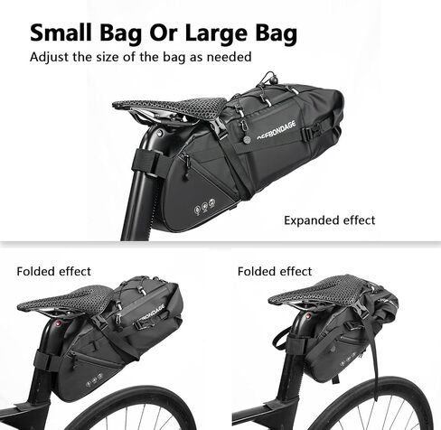 Waterproof Bike Saddle Bag Large Capacity 15L Bikepacking Bicycle Seat Bag for Road Mountain in Kuwait