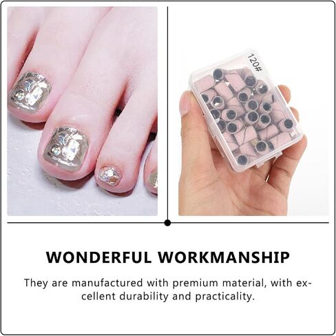 750pcs Nail Art Sanding Bands for Manicure and Pedicure High Efficient Nail Grinding Abrasive Paper Bands with Sturdy Abrasive Paper Material and Peeling in Kuwait