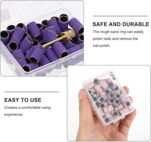 750pcs Nail Art Sanding Bands for Manicure and Pedicure High Efficient Nail Grinding Abrasive Paper Bands with Sturdy Abrasive Paper Material and Peeling in Kuwait