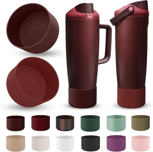 2pcs الحذاء السيليكون متوافق مع Owala 30oz و 40oz Freesip Stown Bottles و Tumblers ، غلاف القاع المضاد للانزلاق للوائح لتفريس الأضواء البهلوان in Kuwait