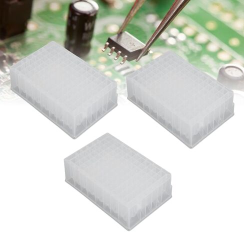 Deep Well Plate, 96 Wells Deep Well Storage Plate, 2.2 mL, Autoclavable, Polypropylene, Pack of 10, for Identification System, Hts, Motherboard Sampling and Storage in Kuwait