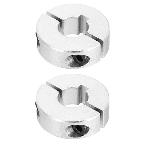 MECCANIXITY 2 حزمة رمح طوق، 1-1 / 4 "تتحمل طوق عمود مزدوج الانقسام، 2-3 / 16 "OD، 5/8" سميكة الألومنيوم لقط قفل الياقات لأدوات آلة CNC، استخدام الصناعة in Kuwait